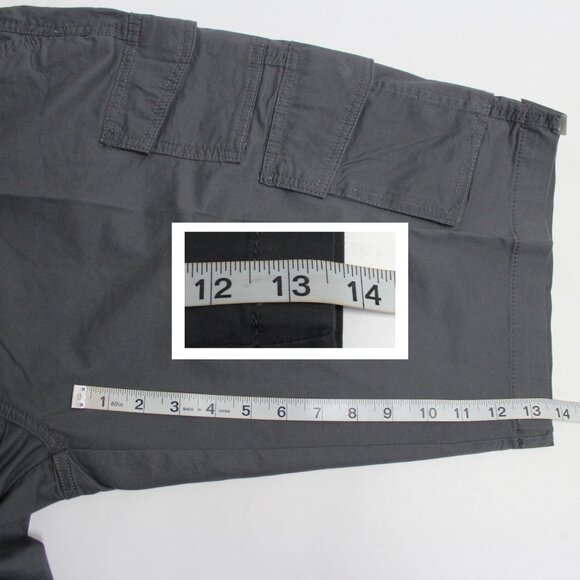 NWT George Men’s Charcoal Sky Below the Knee Messenger Or Cargo Style Shorts - Picture 9 of 13